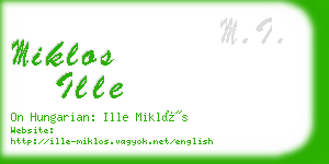 miklos ille business card